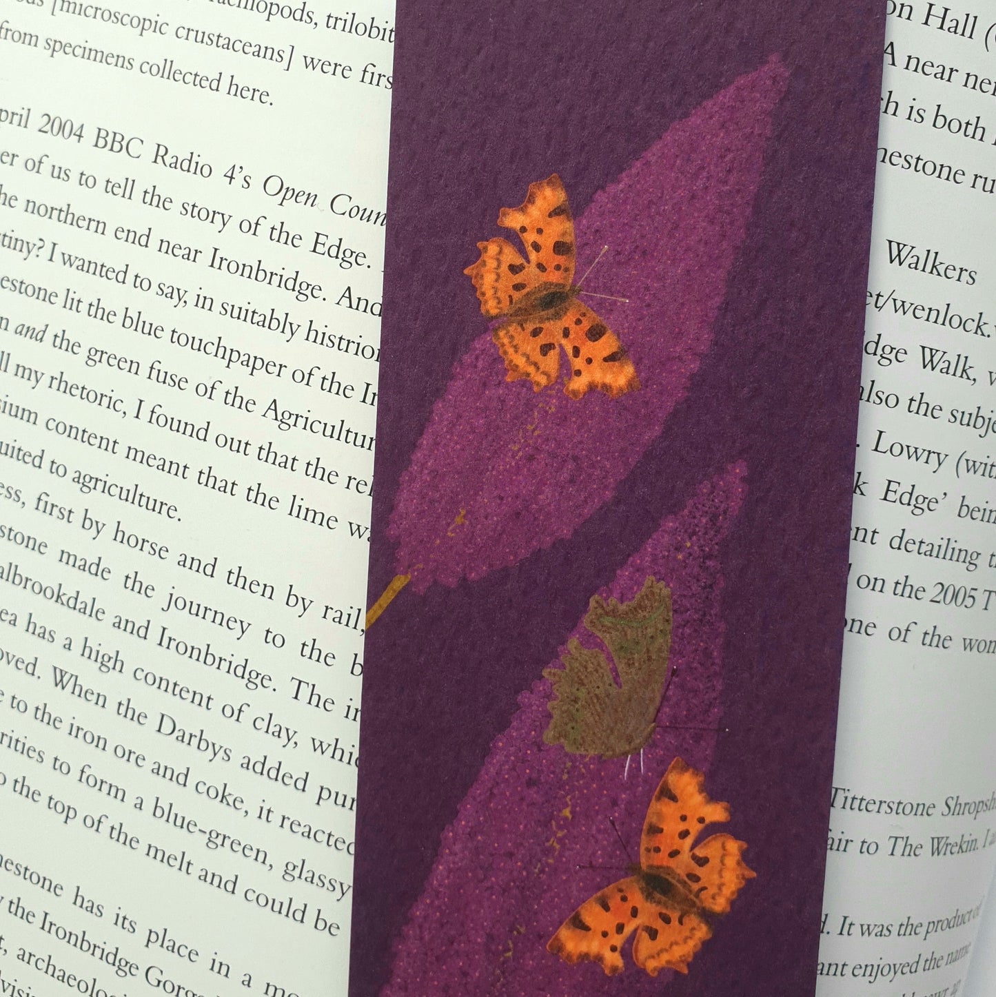 Comma Butterflies Bookmark