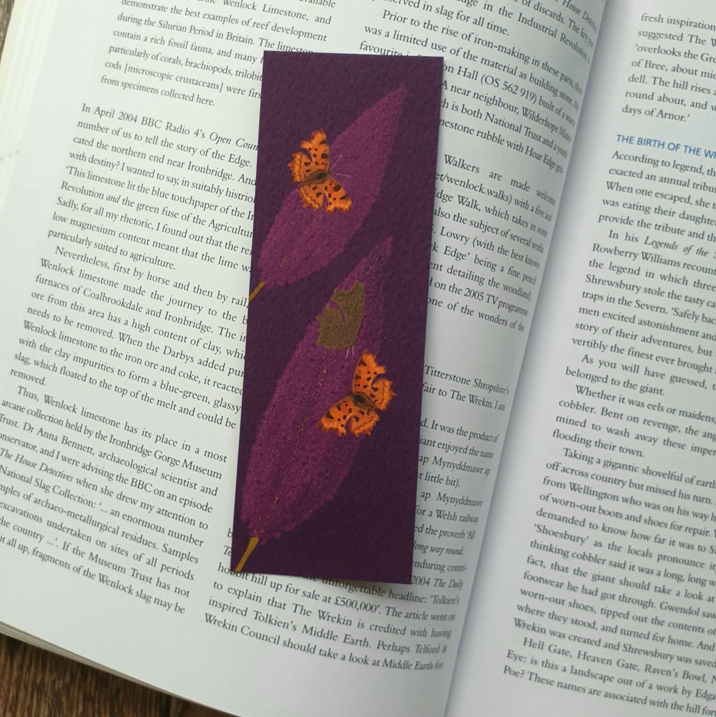 Comma Butterflies Bookmark