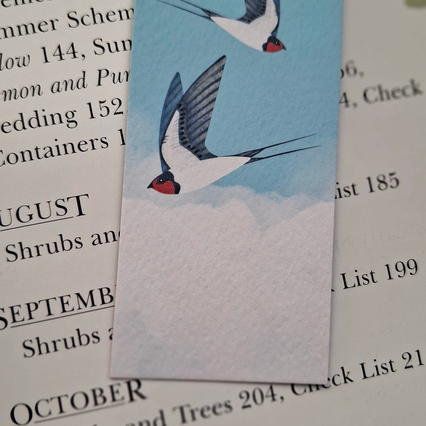 Swallows Bookmark