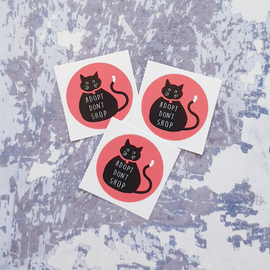 Adopt Don't Shop 38mm Vinyl Sticker